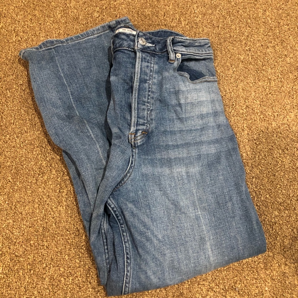 Free People Crop Flare Jeans